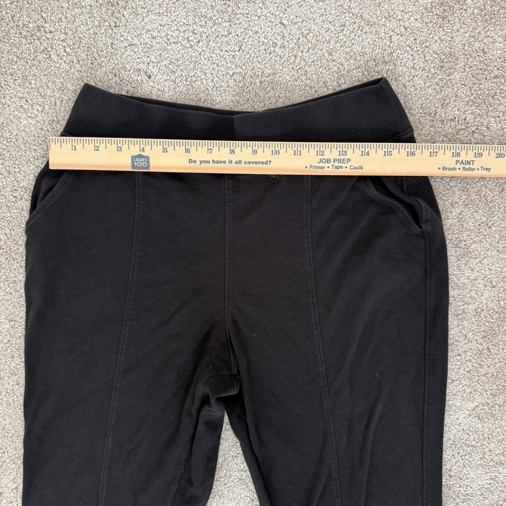 Pact Organic Cotton Black High Rise Split Hem Crop Pants‎ Womens Medium - Picture 9 of 11